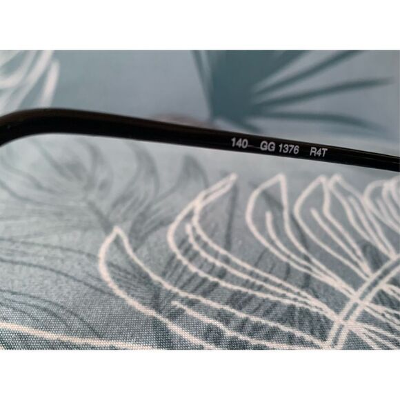 Gucci SUN Eyeglasses Frames GG 1376 R4T 140 Black Green Italy GLASSES HARD CASE - Picture 8 of 10